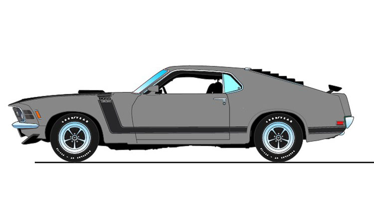 1970 Ford Mustang Boss 302 - Silver - Special Order